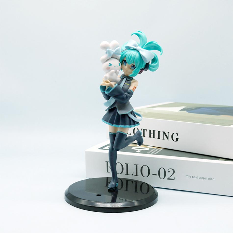 20 см аниме Hatsune Miku X Cinnamoroll фигурка аниме периферийные коллекционные модели декоративные украшения дети кавайный подарок