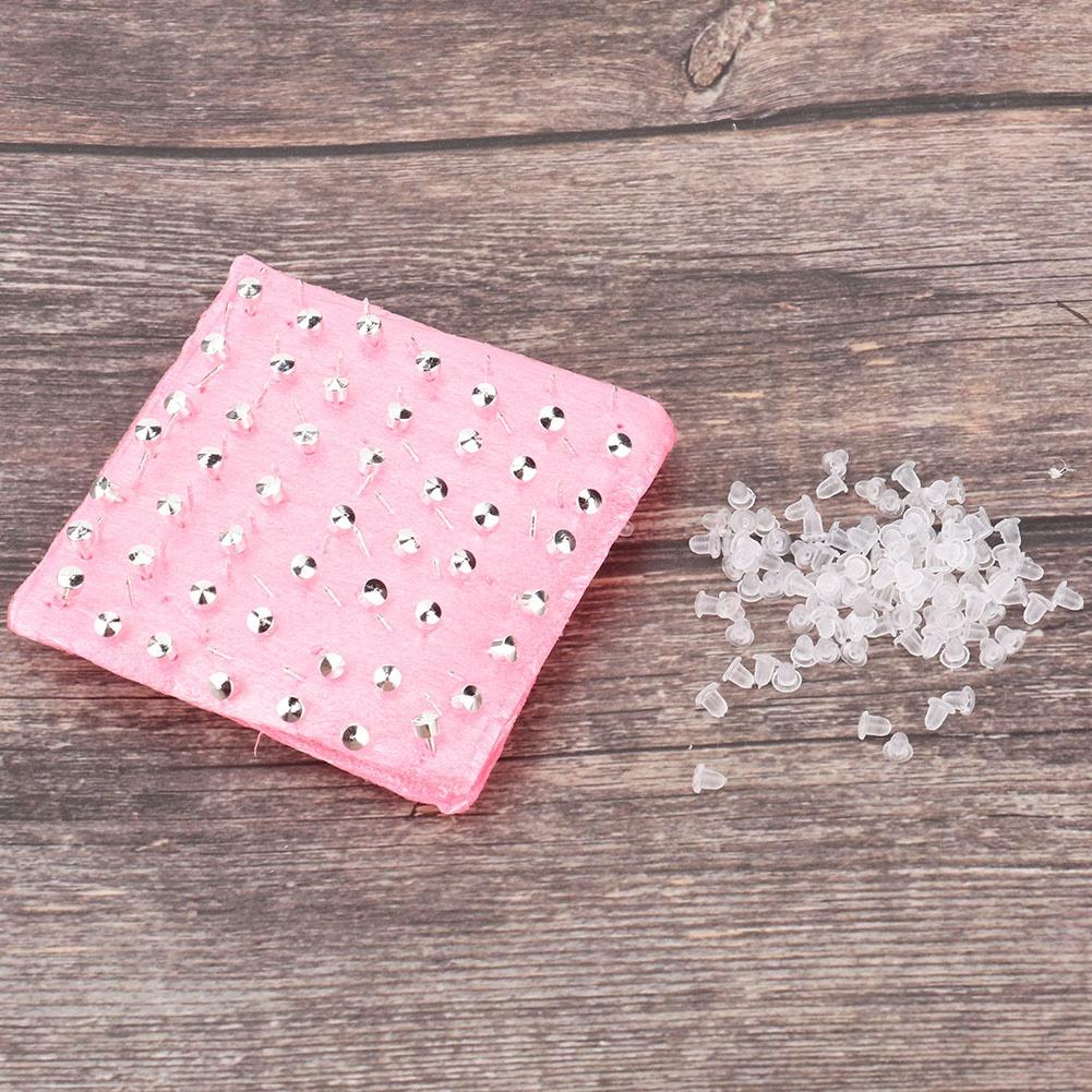 98 шт. Металлические серьги-гвоздики, заглушки для серег, пуссеты, инструмент для пирсинга, набор аксессуаров для серег и ювелирных изделий