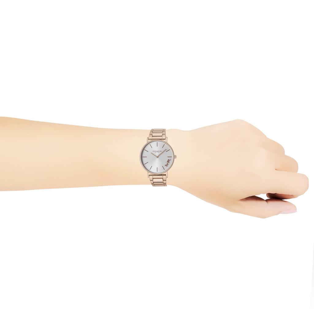 PERRY Silver Dial Stainless Steel Quartz 36MM Watch 14503576 Rose Gold [Coach] Women's [Item]