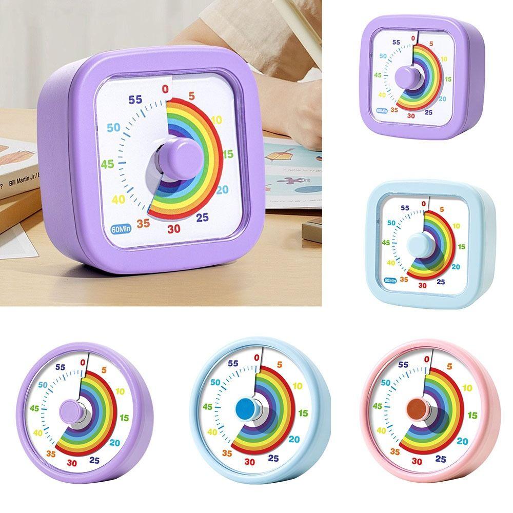 60 Minutes Visual Timer Round/Square Kitchen Timer Countdown Alarm Clock Kids Children Reminder