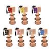 Graduation Wooden Money Holder Tower Double Layers Cash Storage Rack Class of 2025 Graduates Money Gift Grad Party Desktop Decoration