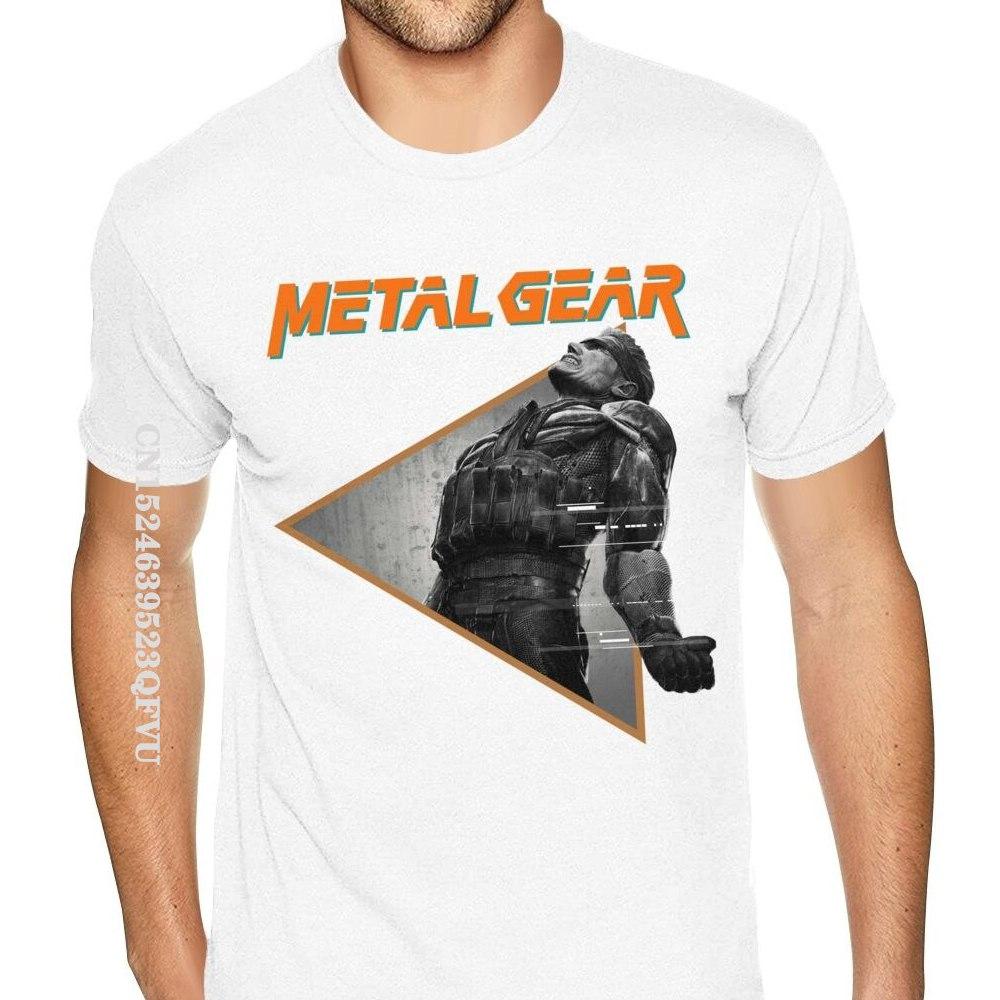 Дешевые фирменные футболки Metal Gear Solid, мужские футболки на заказ в английском стиле, мужские ретро-хлопковые футболки в готическом стиле