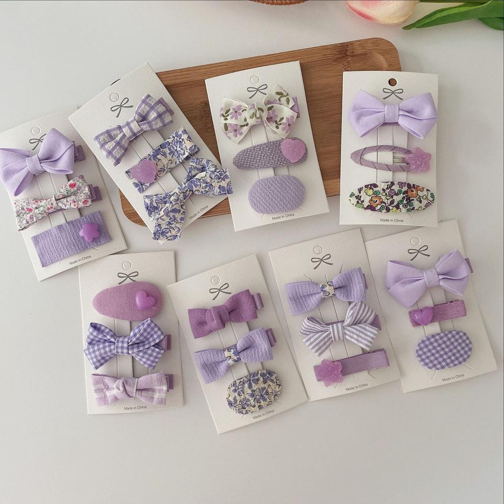 3PCS/set Baby Girls Bow Hairpins Hair Clip for Girls Barrettes Flower Headdress Children Princess Headwear