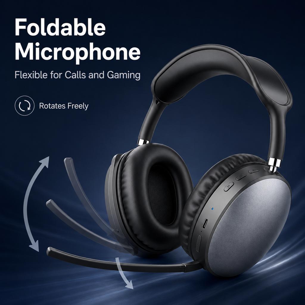 Xiaomi MS-B3 Wireless Over-ear Headphones Hi-Fi Bluetooth Headset with 40mm Drivers, Foldable Mic, 3.5mm Wired Mode, 208g Lightweight