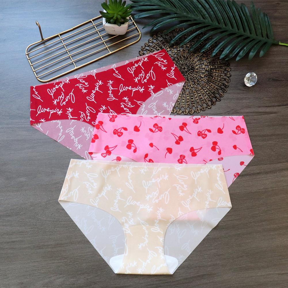 Women's Thin Anti Bacterial Seamless Ice Silk Breathable Low Rise Briefs One Piece Underwear