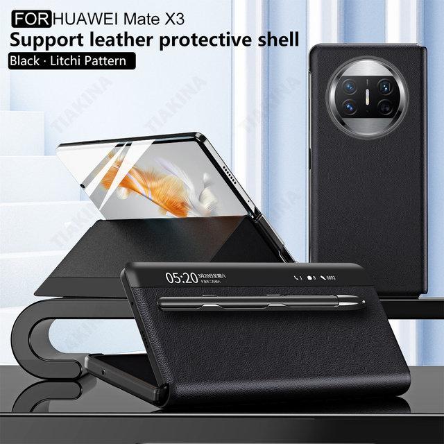 Чехол для Huawei Mate X3, чехол Smart Touch, откидное окно для просмотра, чехол для Huawei Mate X3, кожаный чехол с откидной крышкой, держатель с гнездом для сенсорной ручки