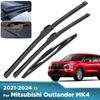 For Mitsubishi Outlander MK4 2021-2024 2022 2023 Wiper Front&Rear Wiper Blades Windshield Windscreen Window Brushes 26"+18"+12