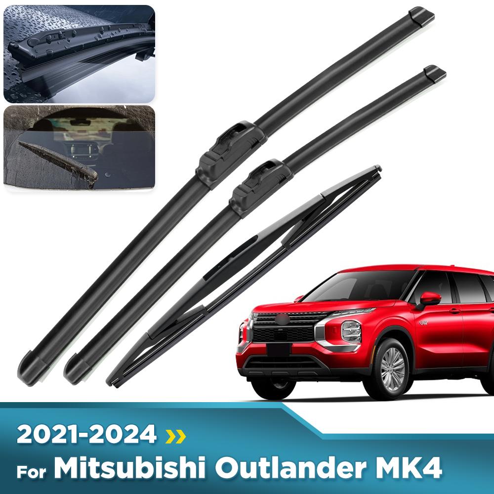 For Mitsubishi Outlander MK4 2021-2024 2022 2023 Wiper Front&Rear Wiper Blades Windshield Windscreen Window Brushes 26"+18"+12