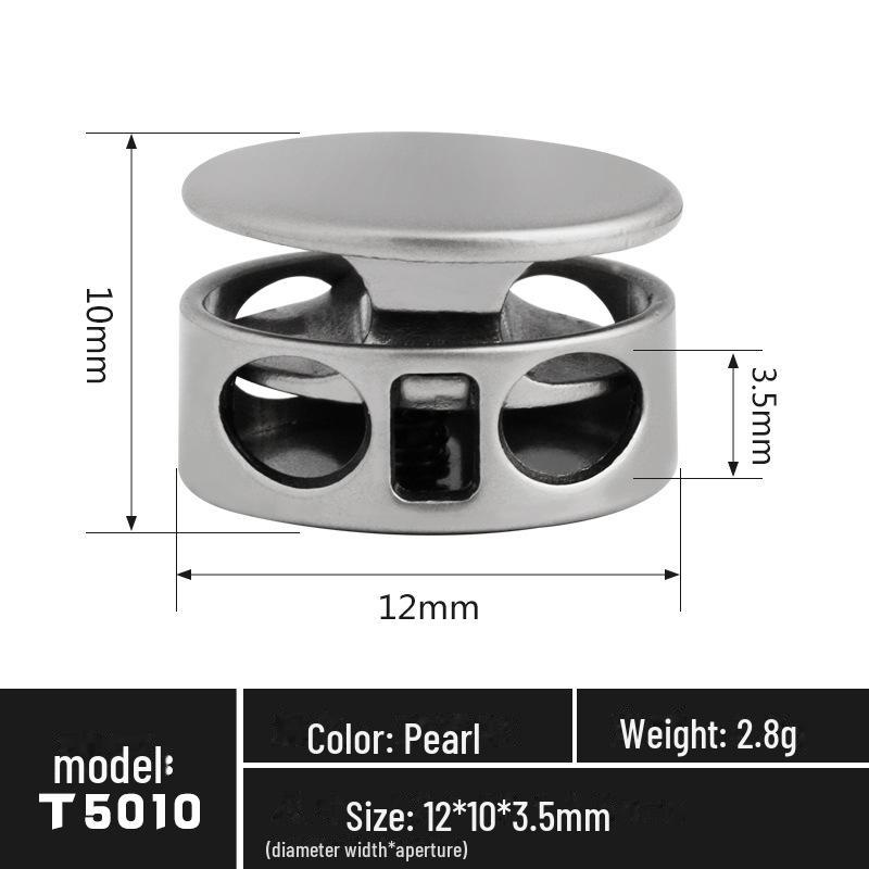Регулируемый металлический пружинный шнур-замок для спортивной одежды