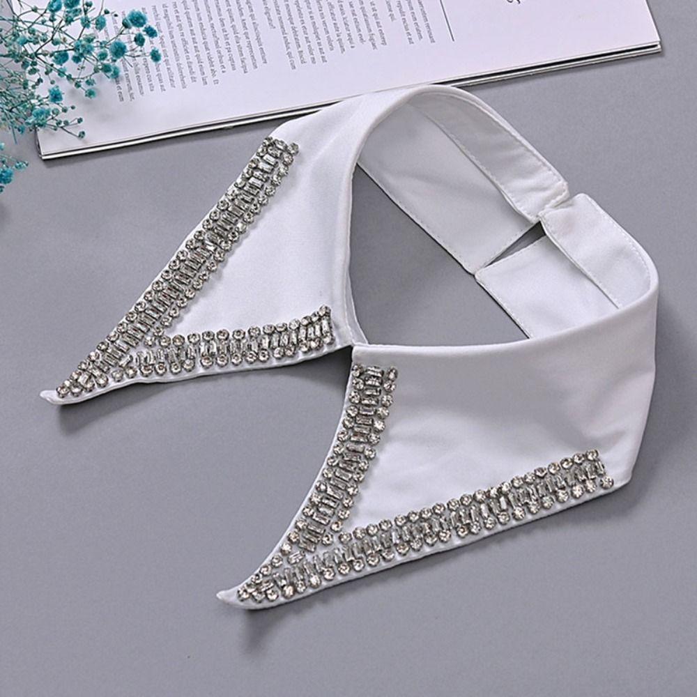 Shirt Detachable Collar Neckline White Black False Collar Fashion Pearl Fake Collar Women