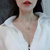 UhBinyca Korean Style Starfish Shell Zircon Inlaid Open Shell Pearl Pendant Necklace for Women Female Stainless Steel Artificial Pearls Jewelry