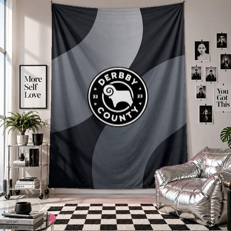 Derby County Football Wall Tapestry Home Decor Wall Hanging Cloth for Bedroom Living Room Background