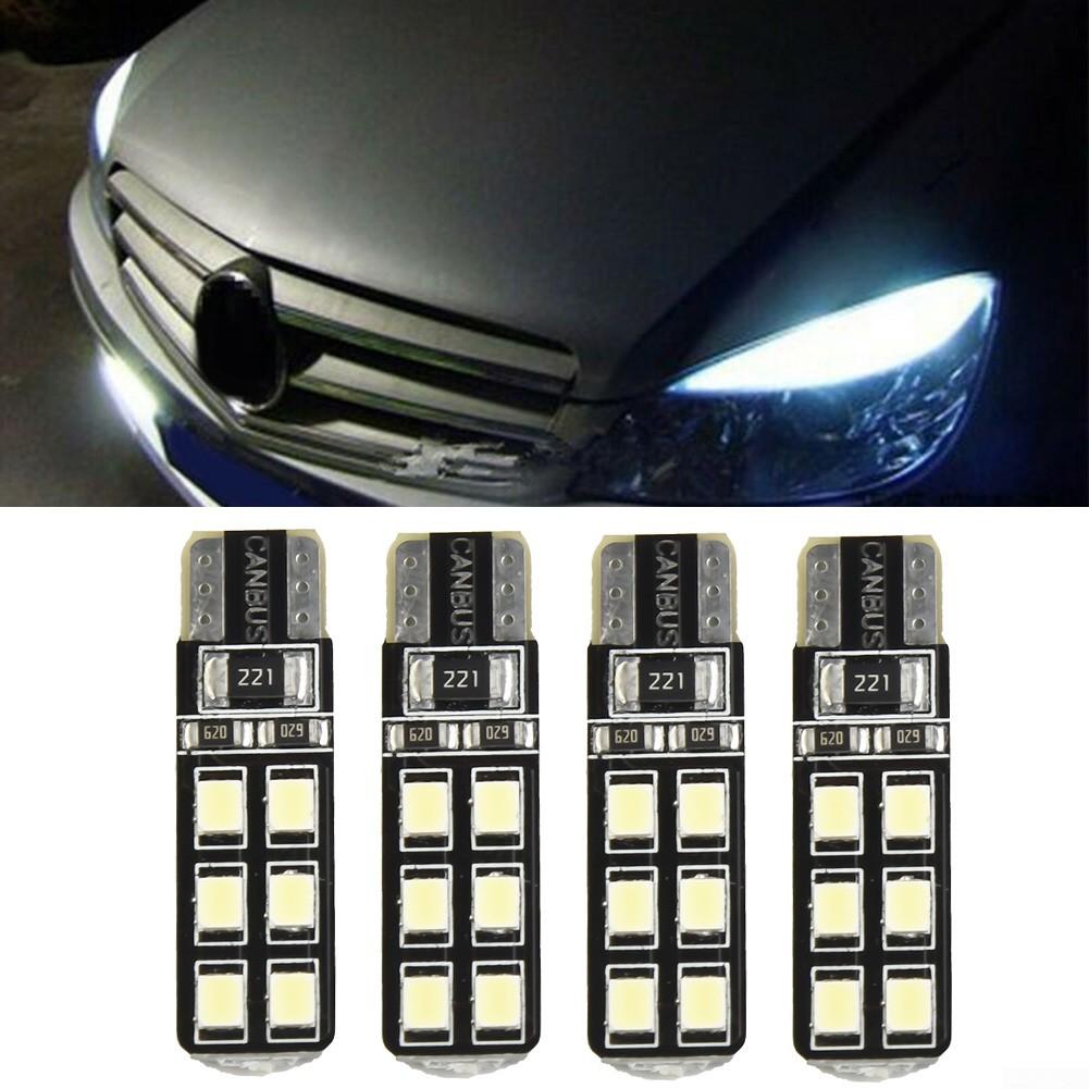 Автомобильные светодиодные фонари 6000K белые брови DC12V T10-12SMD-2835 лампы портативные