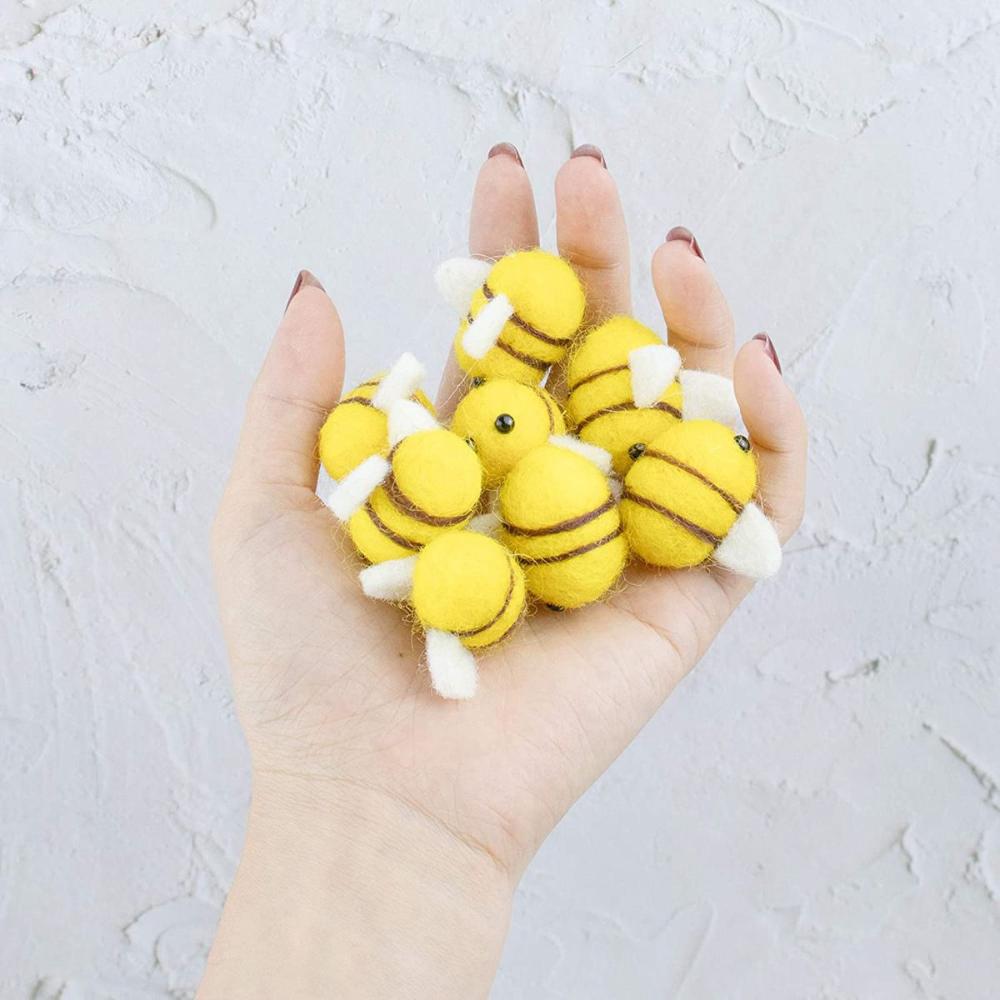 Decoration Costume Accessories Baby Shower Nursery Cute Plush Balls Toys Craft Bumble Bees Ornament