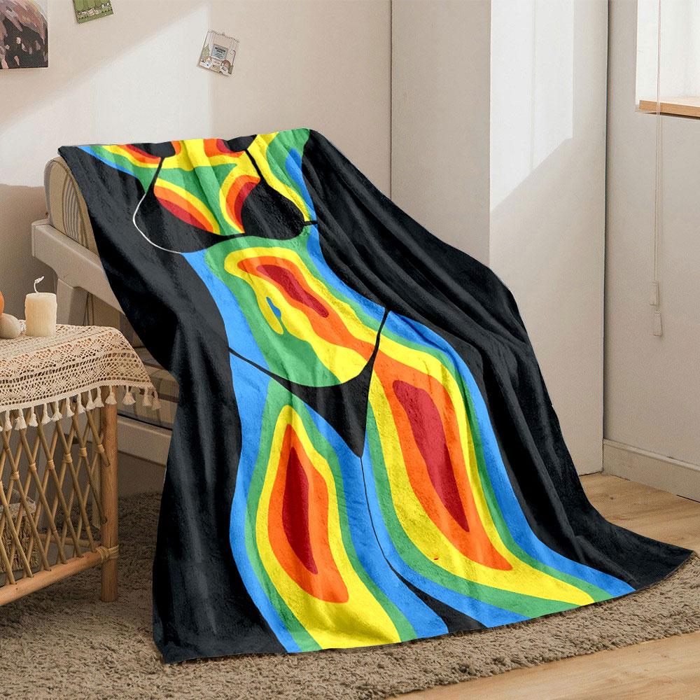 Thermal Imaging Body Print Blanket bedroom Blanket for Livingroom Couch lunch break Soft throw for Friend's festival Gift
