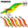New Simulated Lure Bait for Sea Fishing Wooden Shrimp Squid Hook