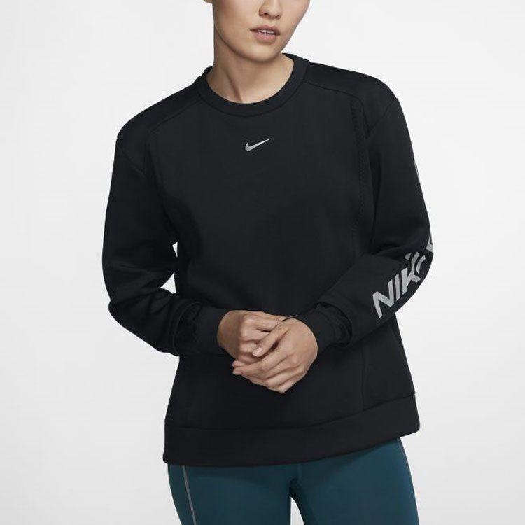Nike Sweatshirts Women's Black Crew Neck Moderate Regular BV4055-010