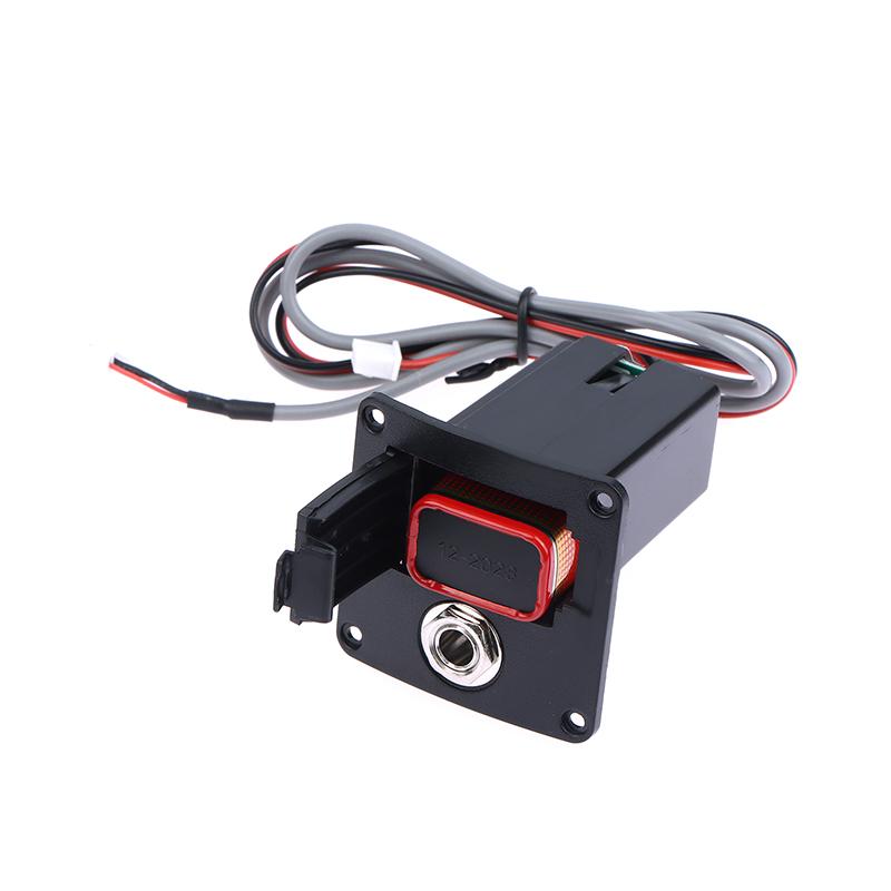 Bass Pickup DIY Set - Black 9V Battery Case Cover Box for Acoustic Guitar