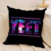 Funny YEET Cushion Cover Soft Plush Fabric DoubleSided Printed Cushion Covers for All Seasons Modern HomeDecor Gift
