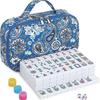Mahjong storage bag, large capacity, high-quality, portable cosmetic bag, with handle
