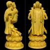 Umora Cute Kannon Statue, Wood Carving, Boxwood, Kannon Bodhisattva Figurine, Protection from Evil, Feng Shui, Entryway, Good Luck Charm, Buddhist
