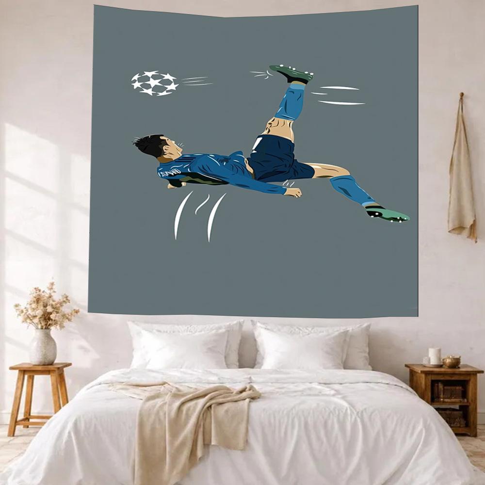 Cristiano Ronaldo Wall Decor Tapestry Art For Pet Memorial Birthdaywedding Party Backdrop Family Gift