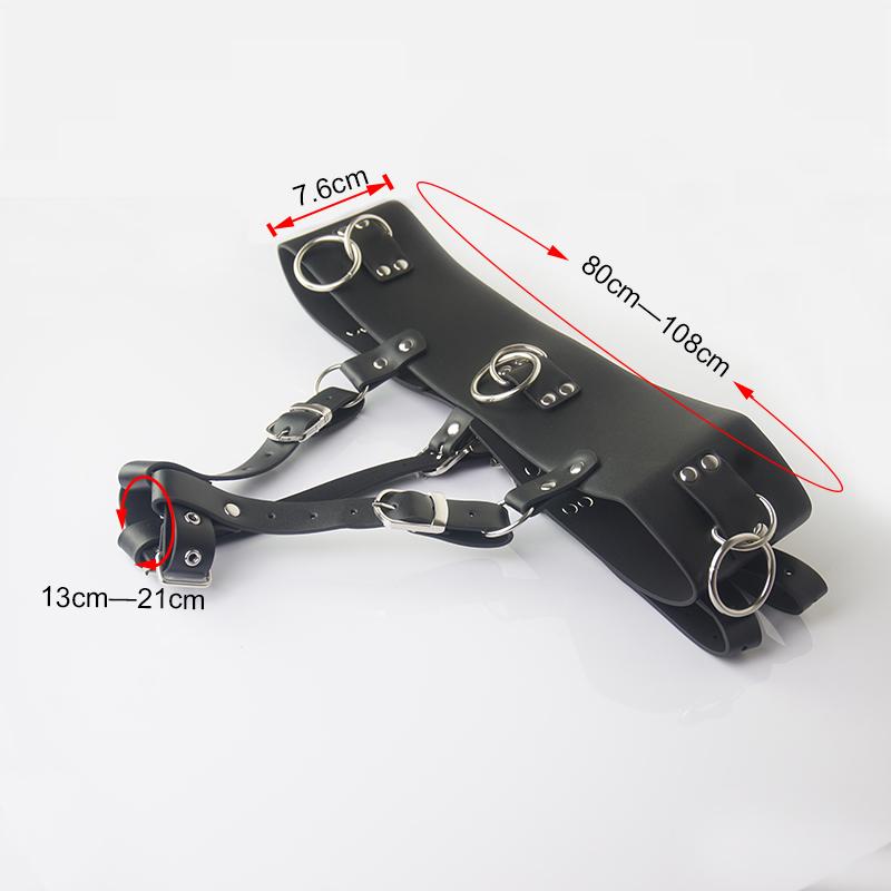 BDSM Leather Forced Orgasm Belt,Strap On Wand Massagers Vibrator Harness,SM Handcuffs,Bondage Set Sex Toys For
