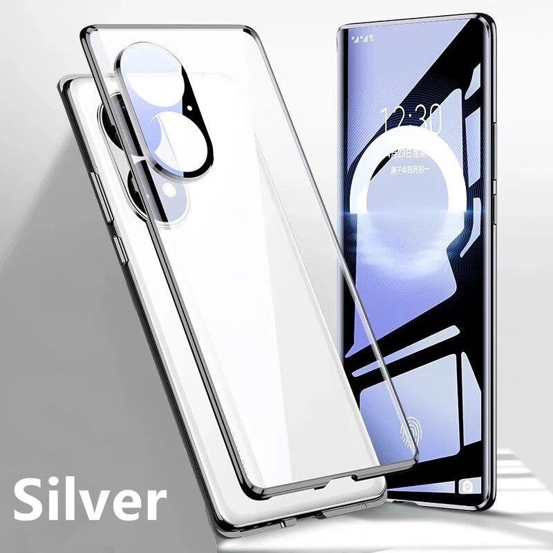 Магнитный чехол для Honor X50 X50i X10 X20 SE X30i X40 9X Pro Lite, защита объектива, двухстороннее закаленное стекло, металлическая рамка, противоударный чехол