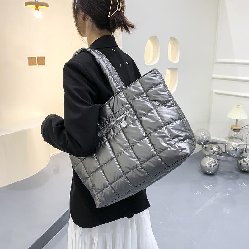 Зимняя теплая сверхлегкая космическая повседневная сумка-тоут, женская сумка большой емкости, модная дорожная сумка-шоппер, женская сумка, сумки