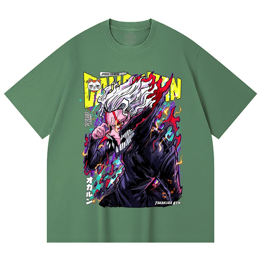 230 Gsm 100% Cotton Dandadan V24 Okarun Print Unisex Heavy Cotton T Shirt