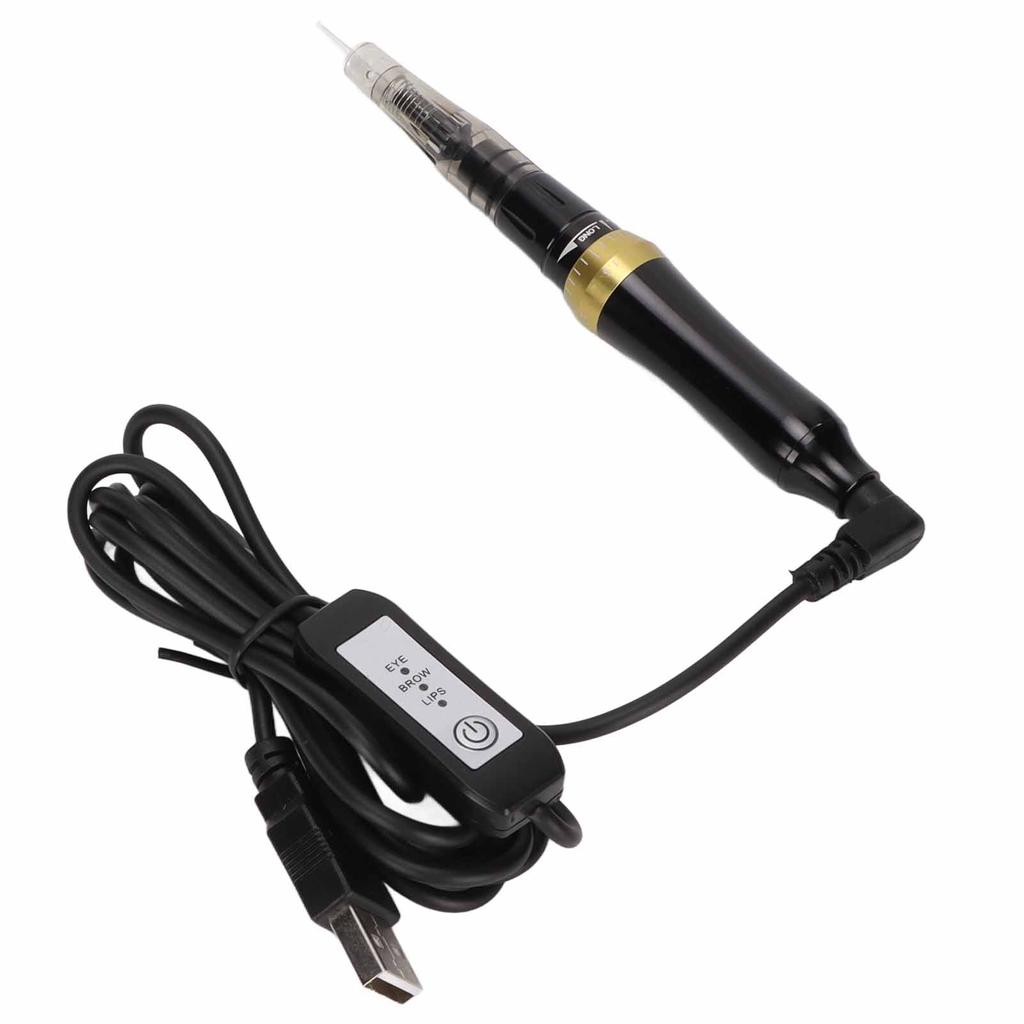 Semi Permanent Tattoo Pen Eyebrow Lip Eyeliner Microblading Makeup Machine Black 110‑240V US Plug