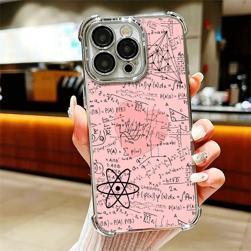Физика Химия Математика Мягкий Чехол Для Телефона Для iPhone 15 16 17 Air 14 Pro Max 16E Plus 13 12 Mini Покрытие Защита От Падения Fundas