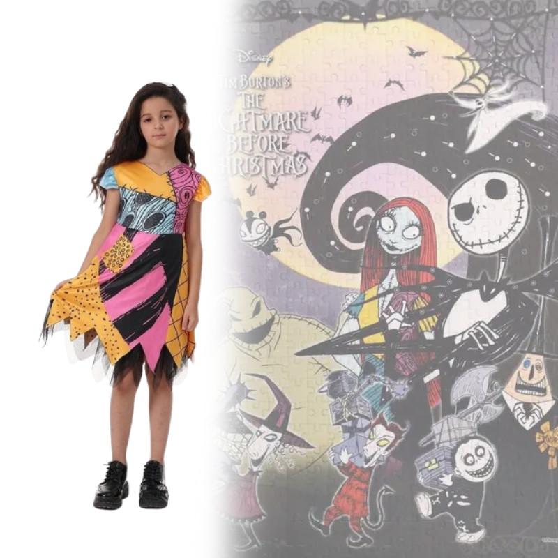 The Nightmare Before Christmas Sally Girl Costume Dress For Halloween Party And Cosplay