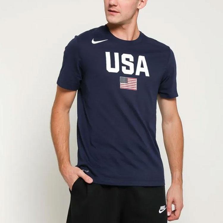 Nike World Cup Dream Team Quick-Drying Short-Sleeve T-Shirt Men Tops Deep-Blue AV4352-451