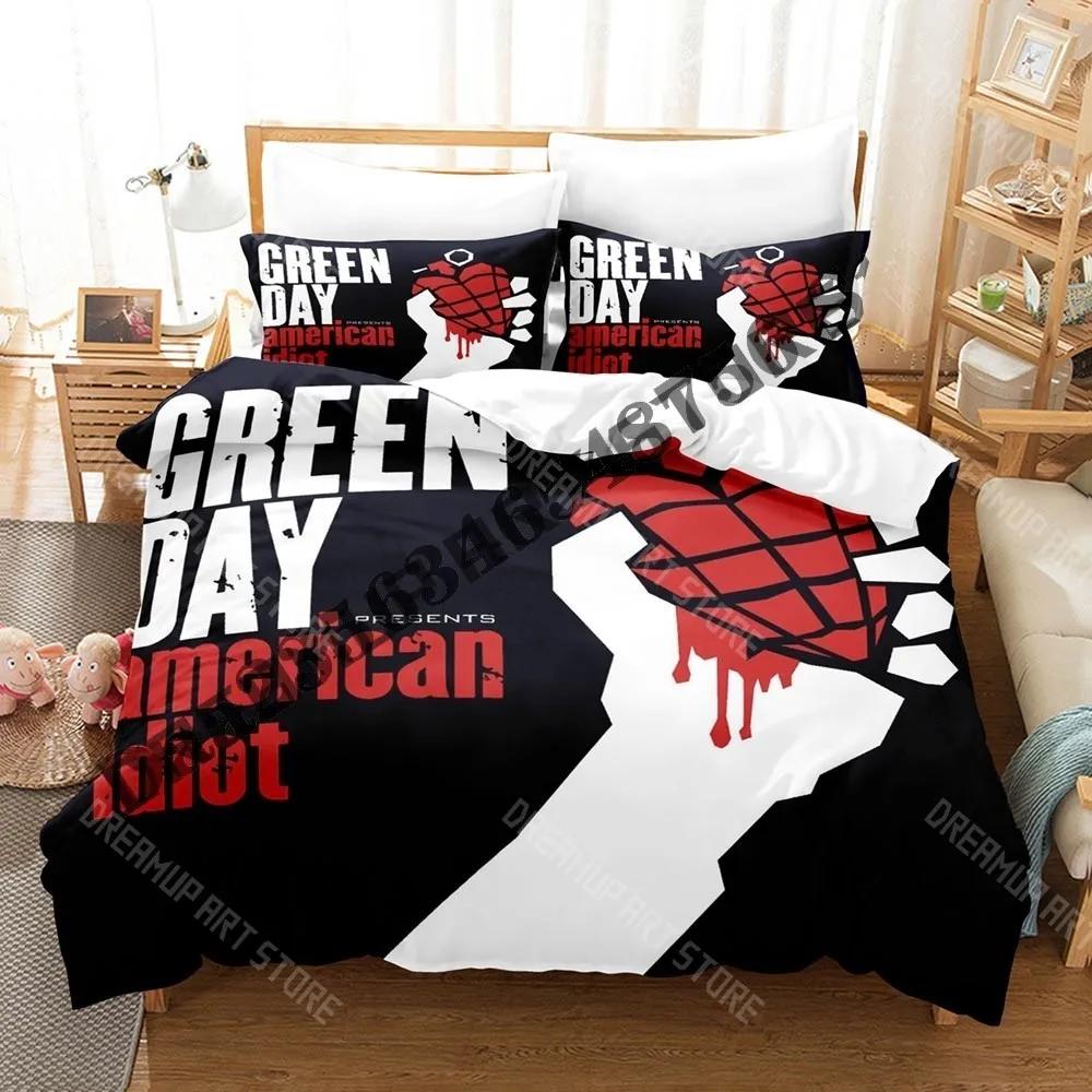 3D Печать Green Day AMERICAN IDIOT Комплект постельного белья Односпальный Twin Полноразмерный Queen King Размер Комплект постельного белья Для взрослых Спальня Пододеяльник Комплекты Аниме