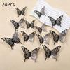 24Pcs Creative Butterfly Wall Stickers Art Decoration Butterfly Wall Decor  Festival Decoration