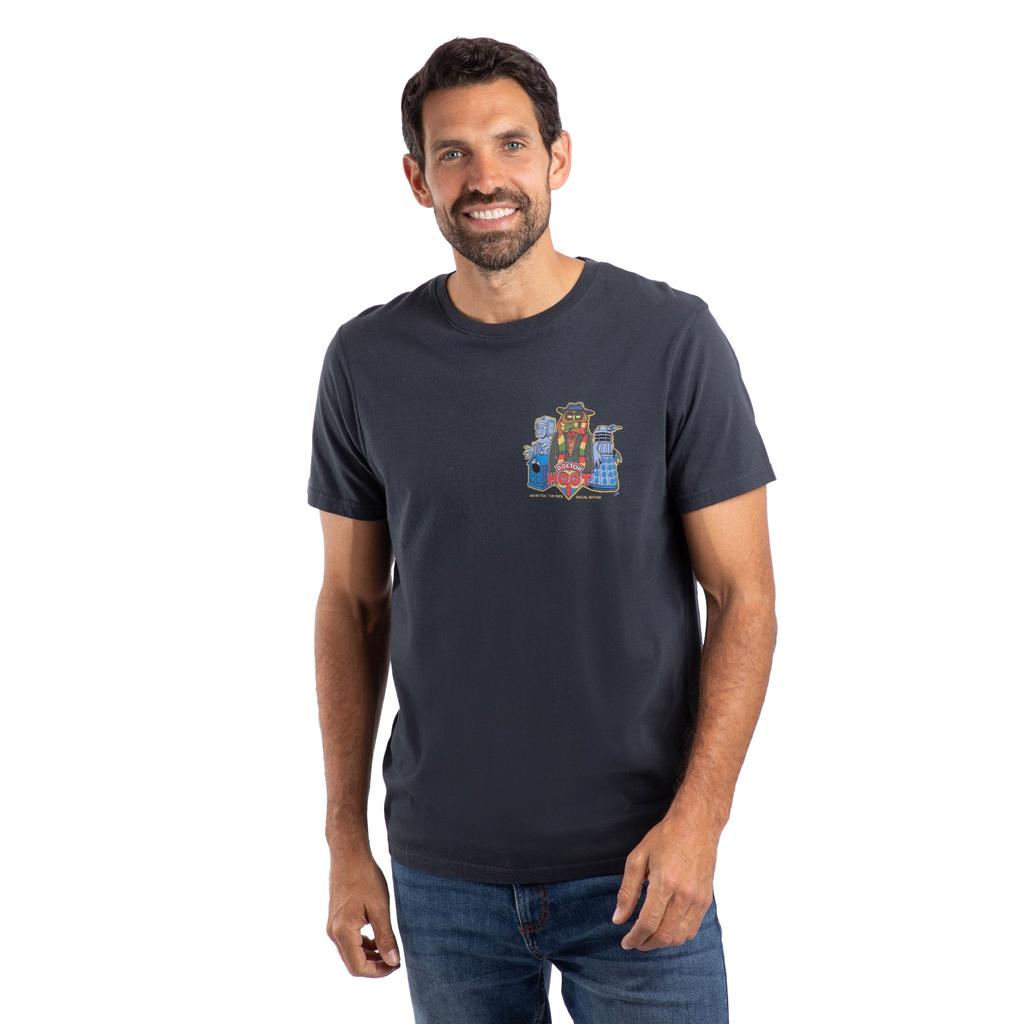 Weird Fish Mens Doctor Hoot Back Print T-Shirt