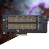 M.2 NVMe SSD NGFF to PCIE X4 Converter Adapter Card M Key B Key Dual Port