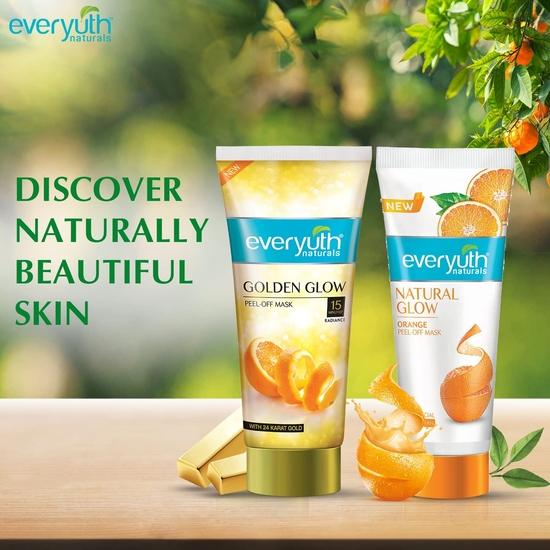 Маска-пленка Everyuth Natural Advanced Golden Glow Peel Off для мгновенного сияния кожи, 100 г