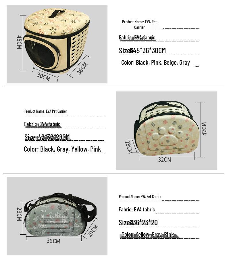 Складная EVA сумка для питомцев - Портативный и дышащий рюкзак для кошек и собак