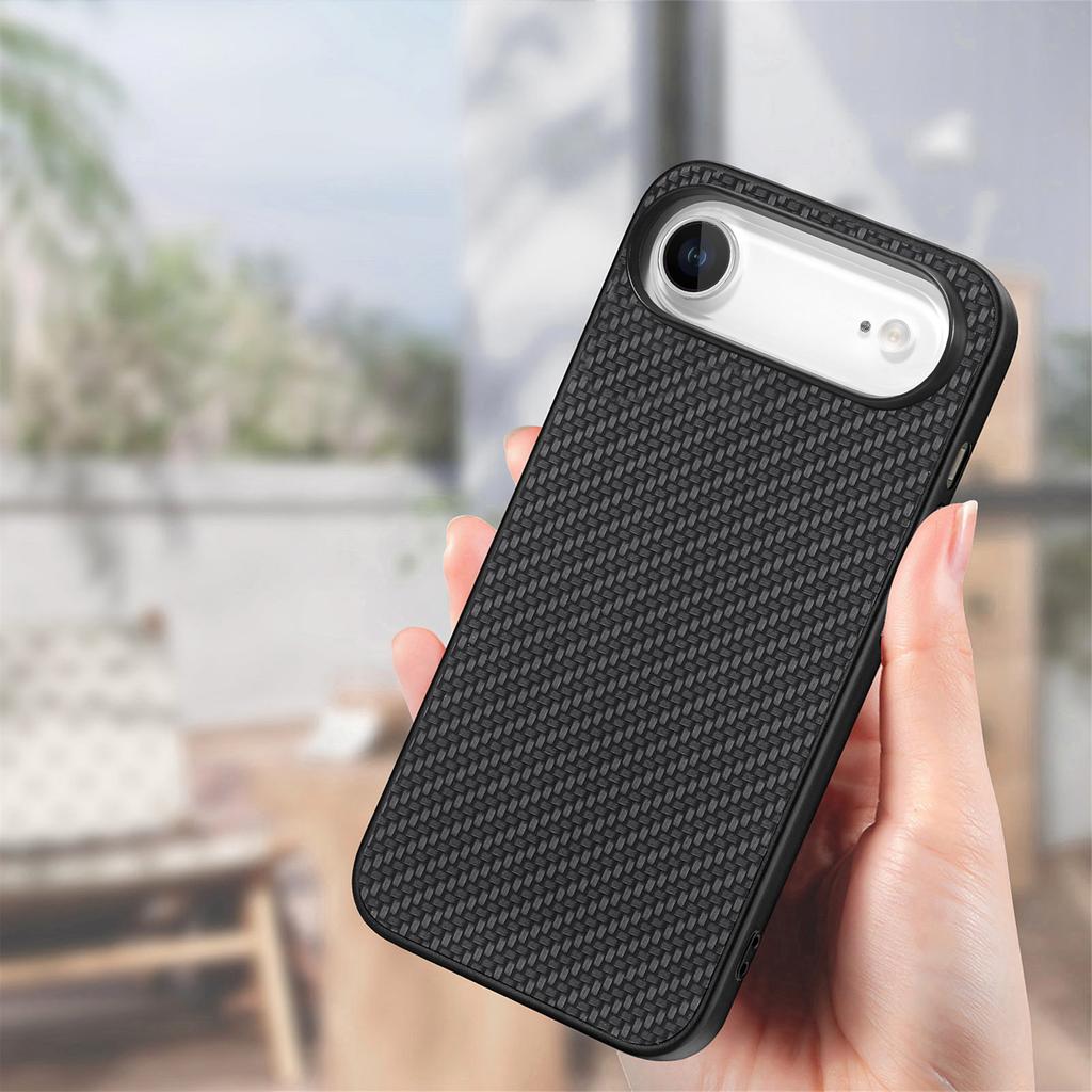 For iPhone Air Case Carbon Fiber Texture PU+PC+TPU Phone Back Cover