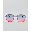 Солнцезащитные очки - Без бренда - CV2573 - Сине-розовые - Защита категории 2 - Унисекс