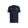 FW22 Argentina National Team Badge Embroidered Three Stripes Short Sleeve Football Shirt Men Tops Black HF3949