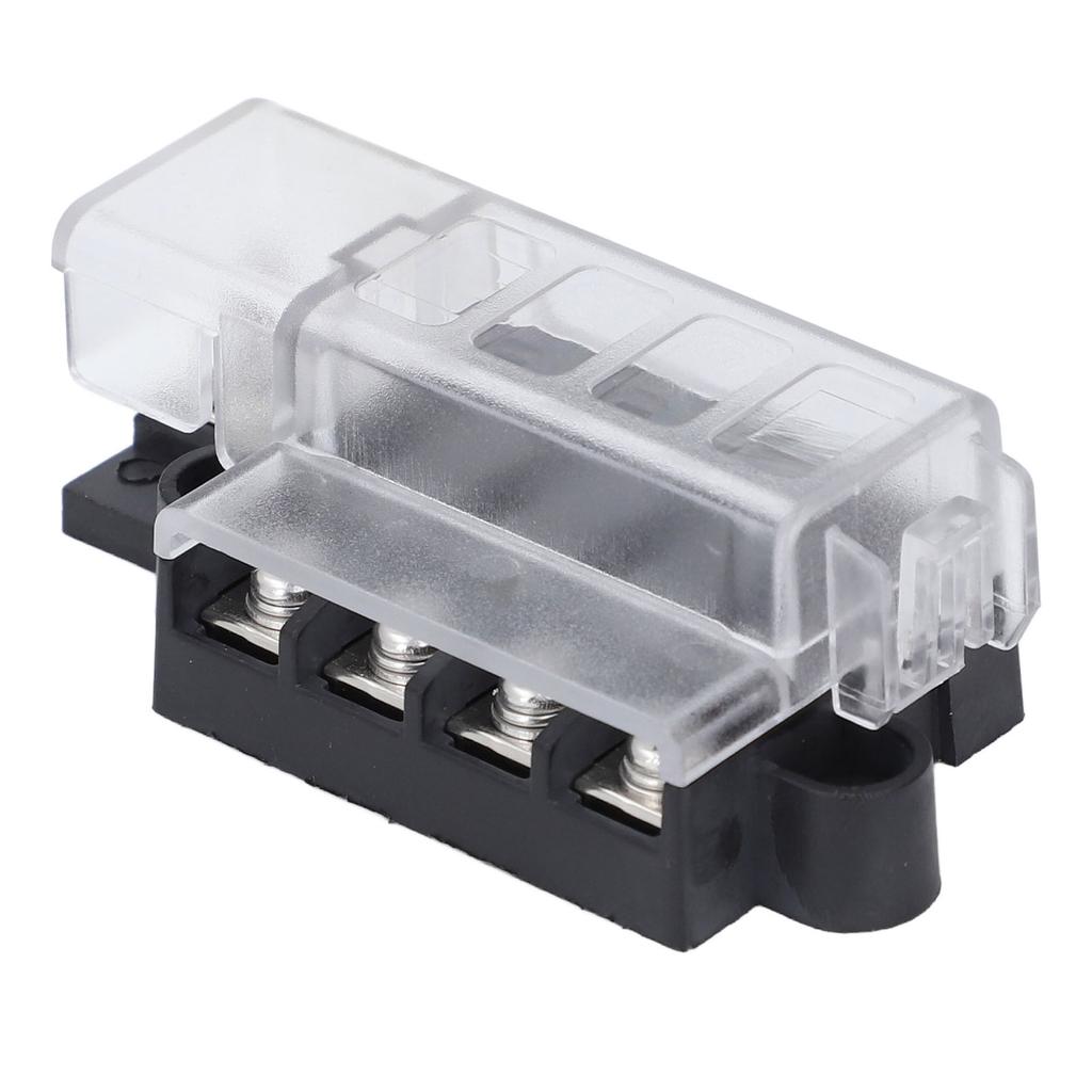 Блок предохранителей с 4 гнездами для ножевых предохранителей 1 вход 4 выхода ATC ATO Держатель предохранителей с изолированной прозрачной крышкой 32 В постоянного тока 100 А