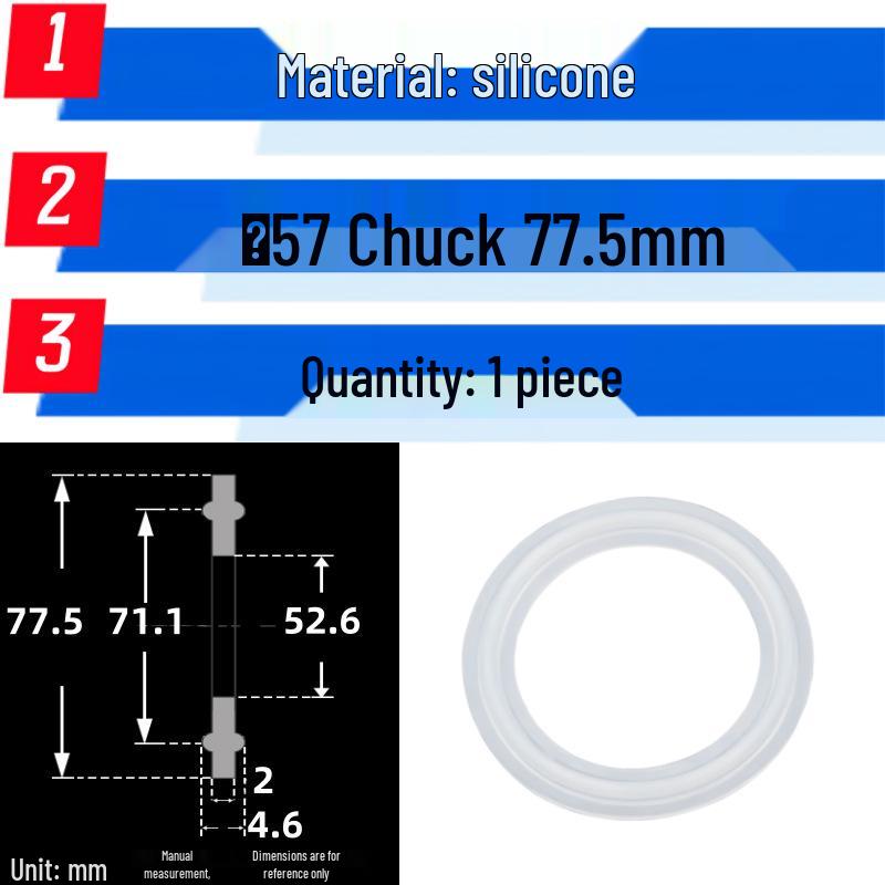 Silicone Quick-Release Sealing Ring & PTFE EPDM Fluoro Rubber Gasket Set