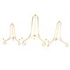 Gold Iron Display Stand Craft Bracket Book Holder Photo Pedestal Bowl Dish Frame Picture Plate Rack Easel Storage Decoration