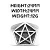 Simple Pentagram Stainless Steel Mens Rings Punk Charm Unique Amulet for Male Boyfriend Biker Jewelry Creativity Gift