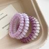 Hair Tie Stretch Sweet Elastic Hair Tie Hair Rope Multicolor Telephone Wire  Hair Accessories
