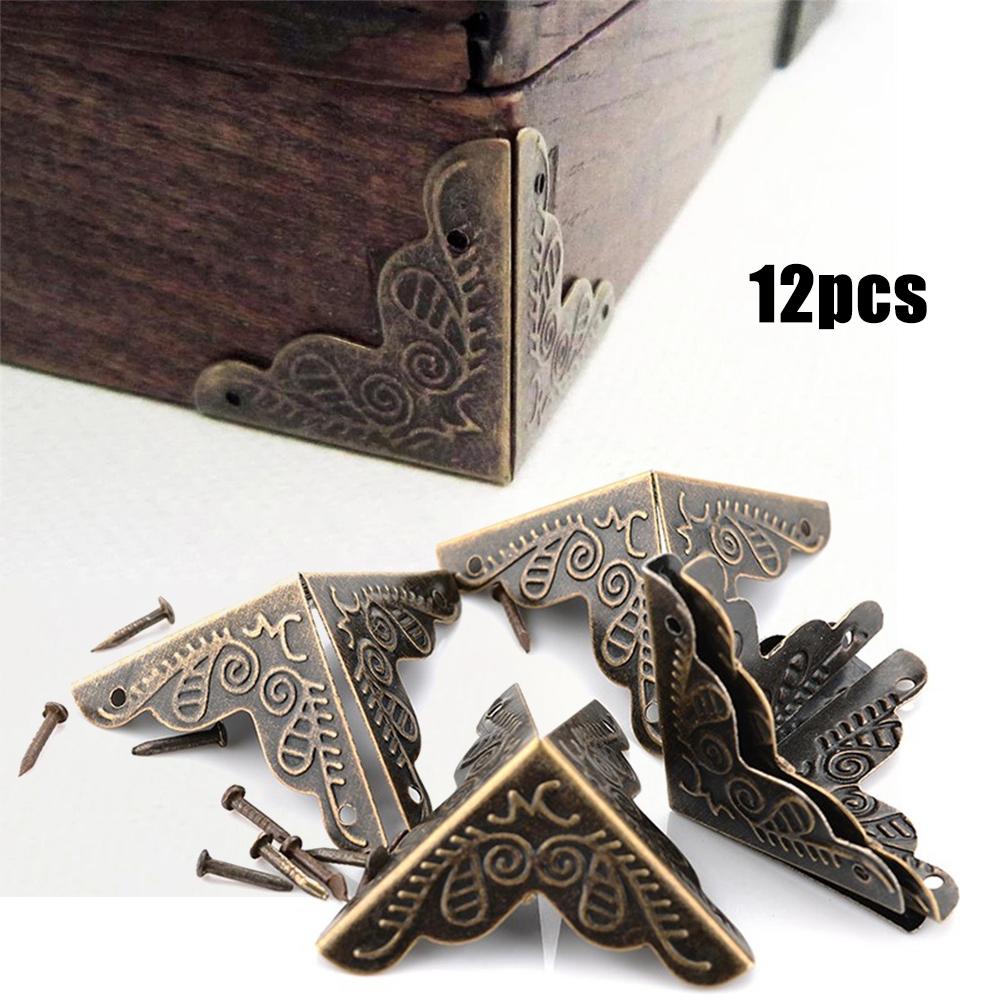 Furniture Home Case Box Corners Brackets Protector 12pcs