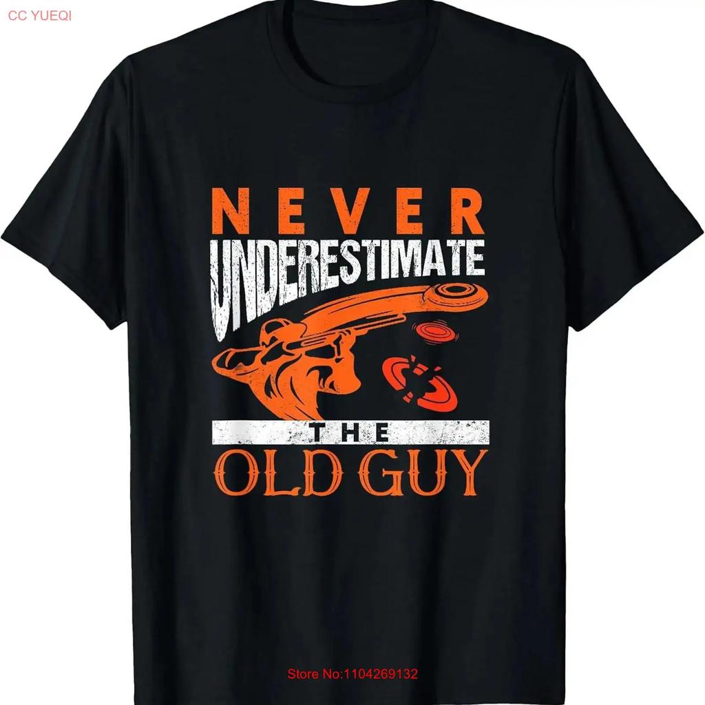 Skeet Shooting Never Underestimate The Old Guy Trap Shooters T Shirt Made In Usa Vintage Versatile Casual Unisex Graphic